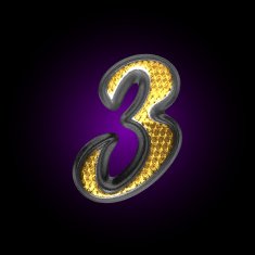 vector silver figure with gold N7
