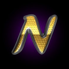 vector silver figure with gold N21