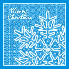 Beautiful vector Christmas card with vintage lace snowflake