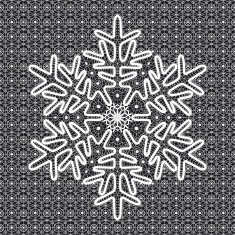 Vector lace snowflake style vintage handmade N2