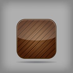 Vector wooden button