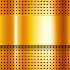 Scratched on gold chrome background