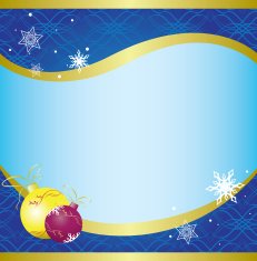 christmas card with blue pattern