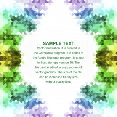 Multicolored mosaic background vector