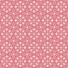 retro pink flowers on a beige background