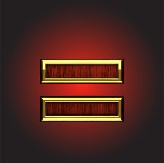 vector golden figure with red wood N95