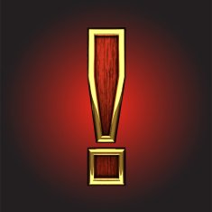 vector golden figure with red wood N103