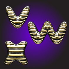 silver letters with gold N2