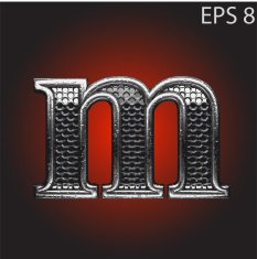 Vector silver figure N10