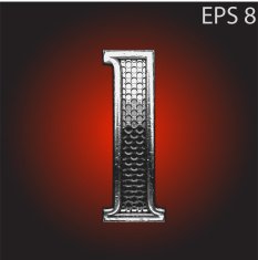 Vector silver figure N11