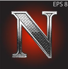 Vector silver figure N39