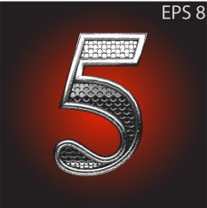 Vector silver figure N54