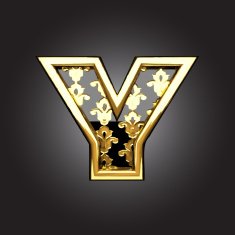 Vector golden figure y