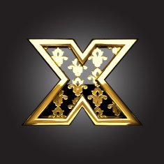 Vector golden figure x