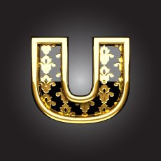 Vector golden figure u
