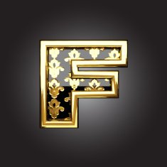 Vector golden figure f