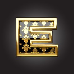 Vector golden figure e