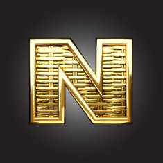 Vector golden figure n N2