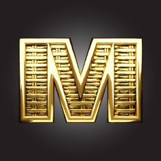 Vector golden figure m
