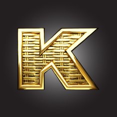 Vector golden figure k