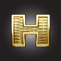Vector golden figure h N2