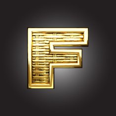 Vector golden figure f N2
