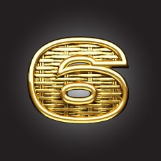 Vector golden figure 6 N2