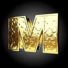 Vector golden figure m N2