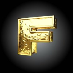 Vector golden figure f N3