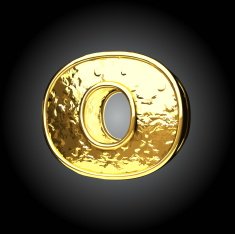 Vector golden figure 0 N3