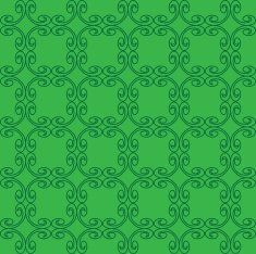 green seamless pattern with geometric elements