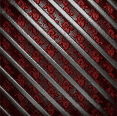 metal on red background N2
