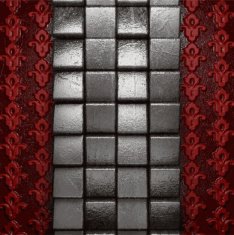 metal on red background N17