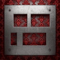 metal on red background N22