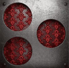 metal on red background N27