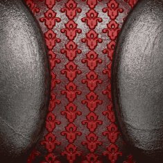 metal on red background N33