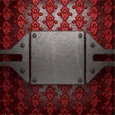 metal on red background N37