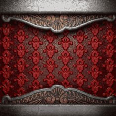 metal on red background N43