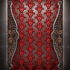 metal on red background N44