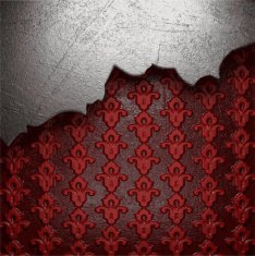 metal on red background N46