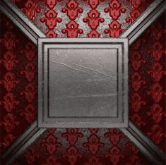 metal on red background N49