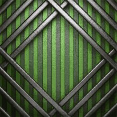 metal on green background N2