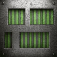 metal on green background N26