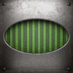 metal on green background N29