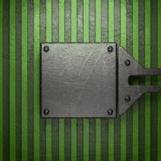 metal on green background N41