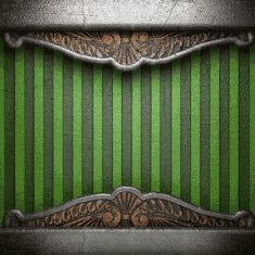 metal on green background N46