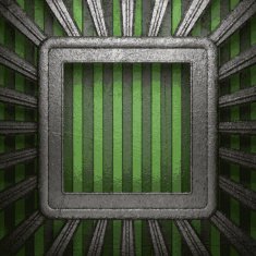 metal on green background N57