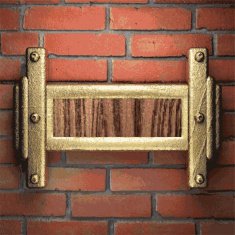 gold on brick background N13