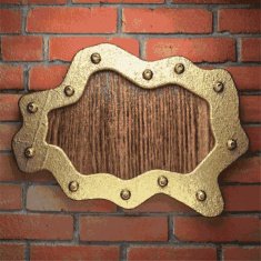 gold on brick background N21