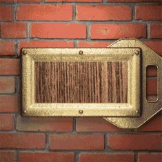 gold on brick background N34